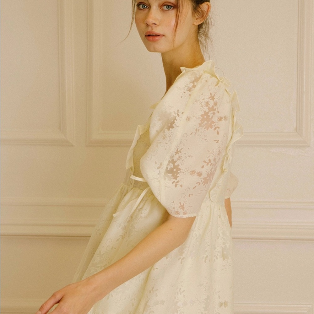 Storia Textured Baby Doll Mini Dress - Picture 4 of 17